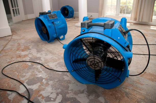 Water damage restoration process in Bidwell, OH